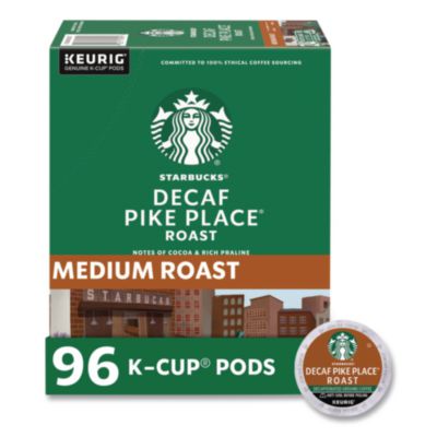 Starbucks Pike Place Decaf Coffee K-Cups, 96/Carton (011111161CT)