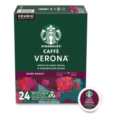 Starbucks Caffe Verona Coffee K-Cups Pack, 24/Box (011111160)