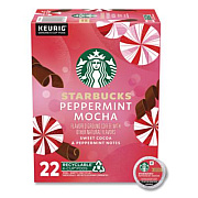 Starbucks Peppermint Mocha K-Cup, 22/Box (12437832)