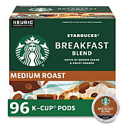 Starbucks Breakfast Blend Coffee K-Cups, 96/Carton (011111157CT)