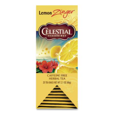 Celestial Seasonings Tea, Herbal Lemon Zinger, 25/Box (031010)