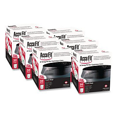 Linear Low Density Can Liners with AccuFit Sizing, 44 gal, 0.9 mil, 37" x 50", Black, 50 Bags/Box, 4 Boxes/Carton (H7450TKRC1CT)