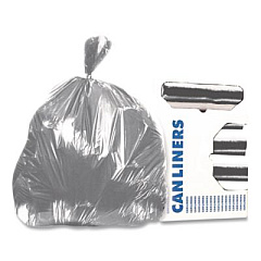Heritage High-Density Waste Can Liners, 60 gal, 22 mic, 38" x 60", Silver, 150/Carton (Z7660WS)
