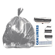 Linear Low-Density Can Liners, 56 gal, 1.7 mil, 43" x 48", Silver, 50/Carton (H8648WS)