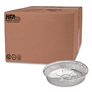 HFA Round Aluminum Container, 37 oz, 8" Diameter, Silver, 500/Carton (205830)
