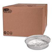HFA Round Aluminum Container, 24 oz, 7" Diameter, Silver, 500/Carton (204725)