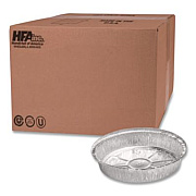 HFA Round Aluminum Container, 24 oz., 7" Diameter, Silver, 500/Carton (204700)