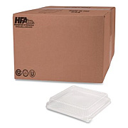 HFA Plastic Dome Lid, 8.25 x 8.25 x 1.5, Clear, 500/Carton (4048DL)