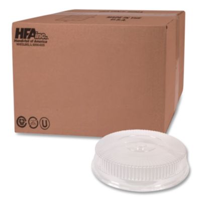 HFA Round Plastic Dome Lid, Embossed, Fits 212/213, 16" Diameter, Clear, 25/Carton (2012DL)