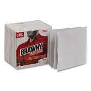 Brawny Professional Medium Duty Premium DRC 1/4 Fold Wipers, 1-Ply, 13 x 12.5, Unscented, White, 65/Pack (20023)