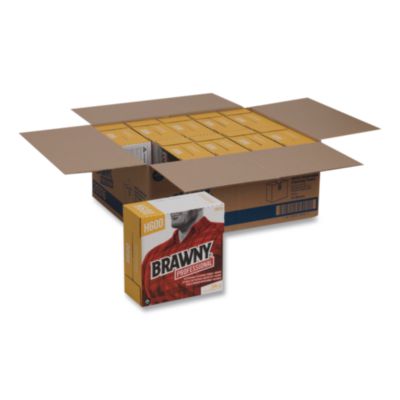 Brawny Professional Lightweight Disposable Shop Towels, 9.1 x 12.5, White, 200/Box (29316)
