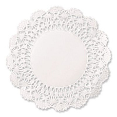 Hoffmaster Cambridge Lace Doilies, Round, 12", White, 1,000/Carton (500239)