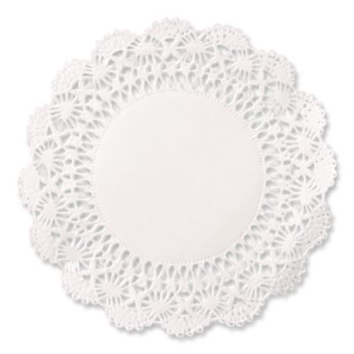 Hoffmaster Cambridge Lace Doilies, Round, 12", White, 1,000/Carton (500239)