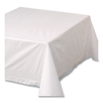 Hoffmaster Tissue/Poly Tablecovers, 54" x 54", White, 50/Carton (210046)