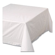 Hoffmaster Tissue/Poly Tablecovers, 72" x 72", White, 25/Carton (210066)