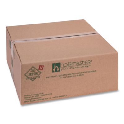 Hoffmaster Airlaid Flat Pack Napkins, 1 Ply, 15.5 x 15.5, White, 1,000/Carton (253263)