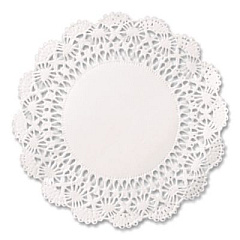 Hoffmaster Cambridge Lace Doilies, Round, 4", White, 10,000/Carton (500000)