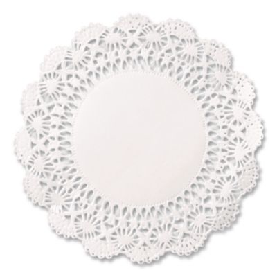 Hoffmaster Cambridge Lace Doilies, Round, 4", White, 10,000/Carton (500000)