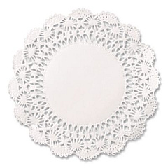 Hoffmaster Cambridge Lace Doilies, Round, 5", White, 10,000/Carton (500015)