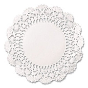 Hoffmaster Cambridge Lace Doilies, Round, 12", White, 4,000/Carton (500106)