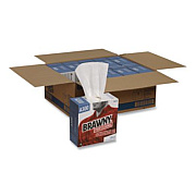 Brawny Professional Airlaid Medium Duty Wipers, Cloth, 1-Ply, 9.2 x 12.4, Unscented, White, 128/Box, 10 Boxes/Carton (29518CT)