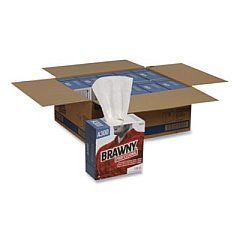 Brawny Professional Airlaid Medium Duty Wipers, Cloth, 1-Ply, 9.2 x 12.4, Unscented, White, 128/Box, 10 Boxes/Carton (29518CT)
