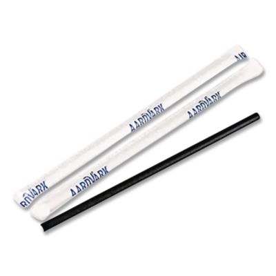 Hoffmaster Aardvark Paper Straws, 5.75", Black, 3,200/Carton (61612099)