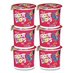 Kellogg's Froot Loops Breakfast Cereal, Single-Serve 1.5 oz Cup, 6/Box (01246)
