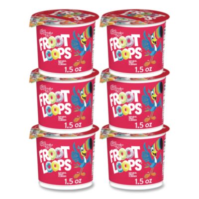 Kellogg's Froot Loops Breakfast Cereal, Single-Serve 1.5 oz Cup, 6/Box (01246)