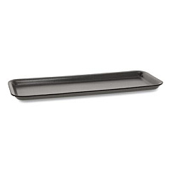 Pactiv Evergreen Supermarket Tray, #7S, 14.62 x 5.62 x 0.67, Black, Foam, 250/Carton (0TFB07S00000)