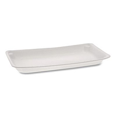 Pactiv Evergreen Supermarket Tray, #10P, 10.75 x 5.5 x 1.2, White, Foam, 400/Carton (51P110P)