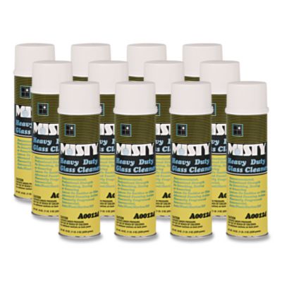 Misty Heavy-Duty Glass Cleaner, Citrus, 19 oz Aerosol Spray, 12/Carton (1001482)