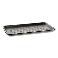 Pactiv Evergreen Supermarket Tray, #10S, 10.9 x 5.9 x 0.7, Black, Foam, 500/Carton (51P910S)