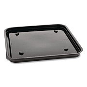 Pactiv Evergreen Recycled Plastic Container, 6 x 6 Brownie Container, 7.5 x 7.5 x 0.56, Black, Plastic, 195/Carton (75SBASE)