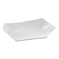Pactiv Evergreen Paperboard Food Tray, #12 Beers Tray, 6 x 4 x 1.5, White, Paper, 300/Carton (23863)