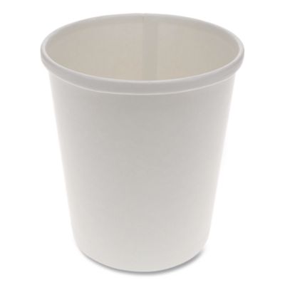 Pactiv Evergreen Paper Round Food Container, 32 oz, 4.5" Diameter x 5.1" h, White, 500/Carton (D32RB)