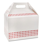 Pactiv Evergreen Paperboard Barn Box with Handle, 9 x 5.9 x 3.1, Basketweave, Paper, 150/Carton (DBRNL)