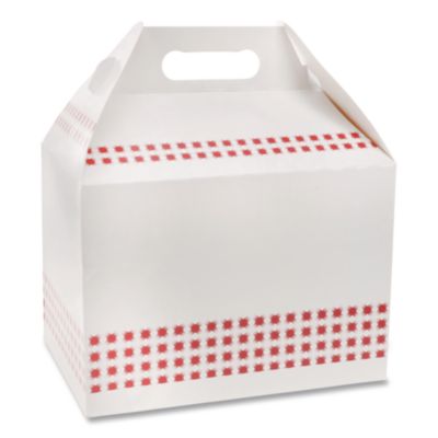 Pactiv Evergreen Paperboard Barn Box with Handle, 9 x 5.9 x 3.1, Basketweave, Paper, 150/Carton (DBRNL)
