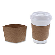 Pactiv Evergreen Hot Cup Sleeve, Fits 10 oz to 24 oz Cups, Brown, 1,000/Carton (DSLVBRN)