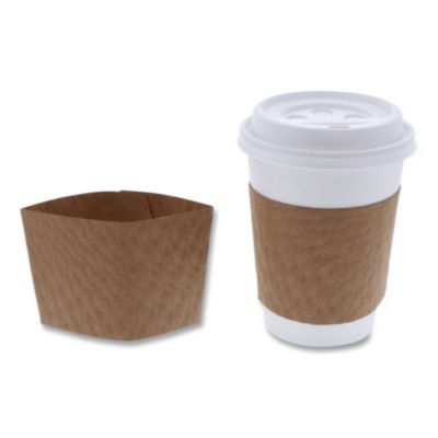 Pactiv Evergreen Hot Cup Sleeve, Fits 10 oz to 24 oz Cups, Brown, 1,000/Carton (DSLVBRN)