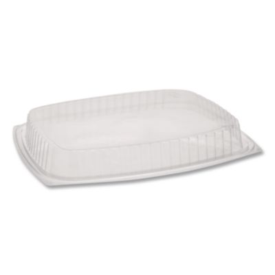 Pactiv Evergreen Showcase Deli Container Lid, Dome Lid For 3-Compartment 48/64 oz Containers, 9 x 7.4 x 1, Clear, Plastic, 220/Carton (YCI853010000)