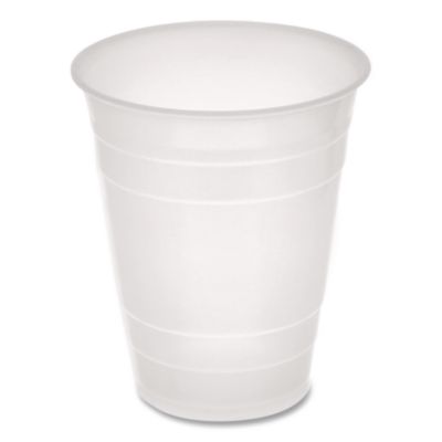 Pactiv Evergreen Translucent Drink Cups, Horizontal Sidewall Ribbing, 16 oz, Plastic, 80/Pack, 12 Packs/Carton (YE160)
