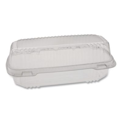 Pactiv Evergreen ClearView SmartLock Hinged Lid Container, 23 oz, 8.5 x 4 x 2.5, Clear, Plastic, 250/Carton (YCI81048)