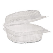 Pactiv Evergreen ClearView SmartLock Hinged Lid Container, Hoagie Container, 11 oz, 5.25 x 5.25 x 2.5, Clear, Plastic, 375/Carton (YCI81050)