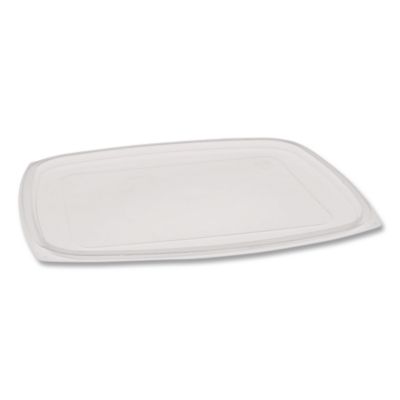 Pactiv Evergreen Showcase Deli Container Lid, Flat Lid For 3-Compartment 48/64 oz Containers, 9 x 7.38 x 0.19, Clear, Plastic, 220/Carton (YCI85300)