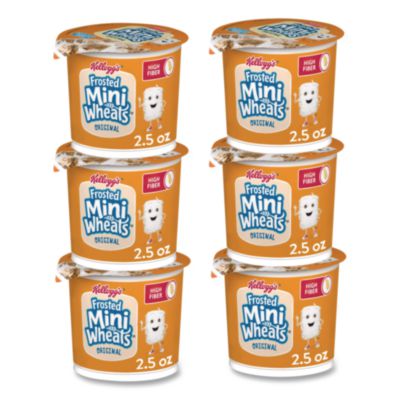 Kellogg's Breakfast Cereal, Frosted Mini Wheats, Single-Serve, 6/Box (42799)
