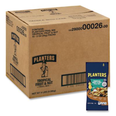Planters Trail Mix, Tropical Fruit and Nut, 2 oz Bag, 72/Carton (00026)