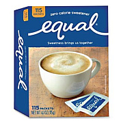 Equal Zero Calorie Sweetener, 1 g Packet, 115/Box (20015445)