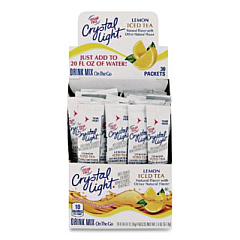 Crystal Light On the Go, Iced Tea, 0.16 oz Packets, 30/Box (00757)