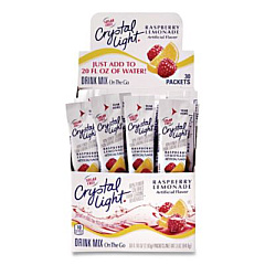 Crystal Light On the Go, Raspberry Lemonade, 0.16 oz Packets, 30/Box (00015)